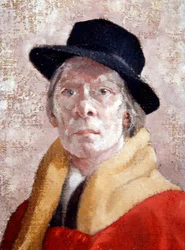 Mann in Orange
