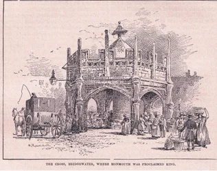 Das Kreuz, Bridgewater, wo Monmouth 1685 zum König ausgerufen wurde