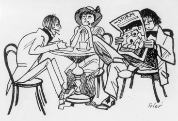 Literaten im Café des Westens