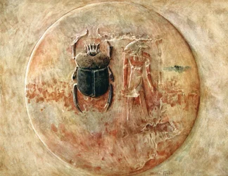 Skarabäus und Ra, Grab von Seti, Ägypten, 1910