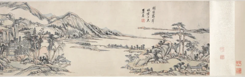 Grüne Gipfel unter klarem Himmel: Nach Huang Gongwang, 1703-1708