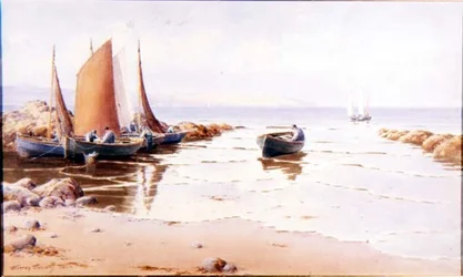 Den Fang an Land bringen (möglicherweise Cemaes Bay, Anglessey)