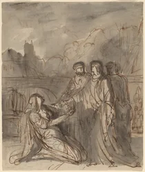 Komposition mit vier Figuren (recto und verso)