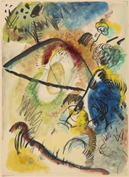 Aquarell IX (Mit schwarzen Strichen)