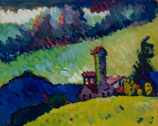 Murnau - Studie für „Landschaft mit Turm“