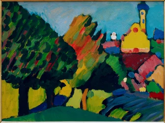 Murnau – Herbstliche Landschaft mit Kirche