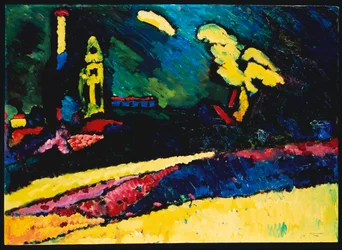 Murnau, Landschaft mit Kirche I
