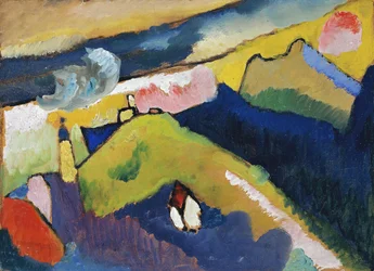 Murnau. Berglandschaft mit Kirche, 1910