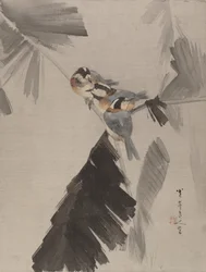 Drei Vögel auf einem Ast, ca. 1887