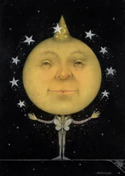 Jonglierender Vollmond