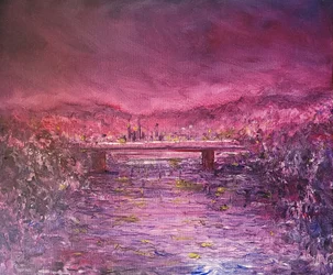 Spiegelungen der rosa Stadt