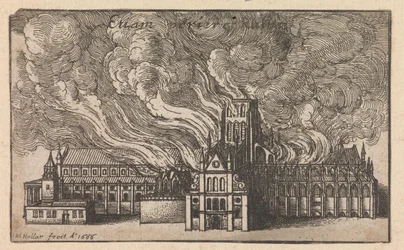 Der Brand der alten St.-Pauls-Kathedrale beim Großen Brand von London
