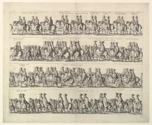 Krönungsprozession Karls II. durch London, 1662.