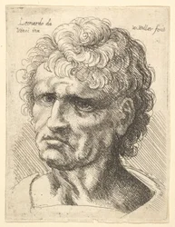 Kopf eines Mannes mit ernstem Ausdruck, 1625-77