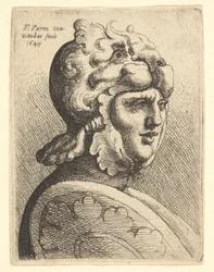 Helmtragender Kopf, 1645