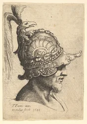 Helm mit Vogelkopfkamm