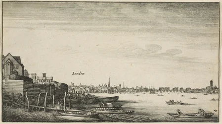 London vom Fluss Thames bei Milford Staris unterhalb des Arundel House gesehen