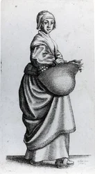 Magd kehrt vom Markt zurück, 1640