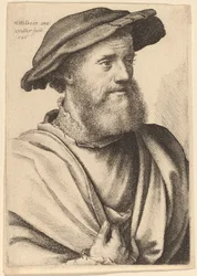 Mann mit Bart, der nach rechts schaut, Hans Holbein, 1646