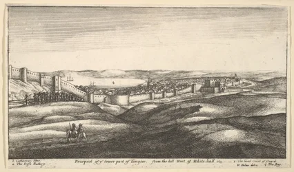 Aussicht auf den unteren Teil von Tanger, vom Hügel westlich von Whitehall, 1669-73