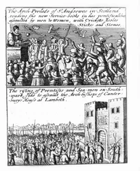 Der Erzbischof von St. Andrews predigt in Schottland; Aufstand der Lehrlinge und Seeleute im Lambeth Palace