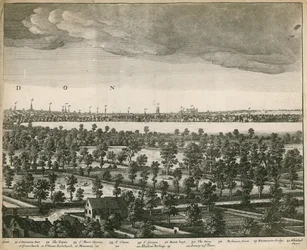 Die Aussicht auf London und Westminster von Lambeth aus