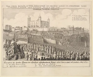 Die wahre Art der Hinrichtung von Thomas Earle of Strafford, 1641