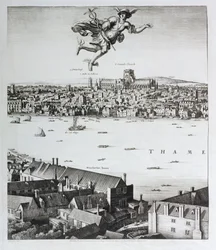 Ansicht von London, veröffentlicht 1647 (Faksimile) (Detail)