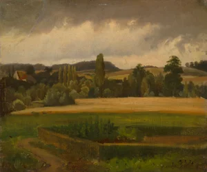 Landschaft von Grafenberg; Studie