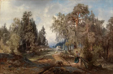 Landschaft mit Schafen