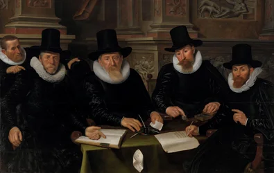 Vier Regenten und der Hausvater des Amsterdamer Leprahospitals