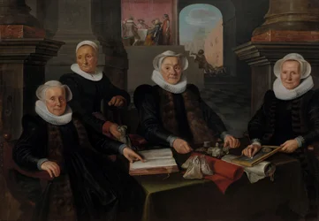 Drei Regentinnen und die Hausmutter des Amsterdamer Leprenhauses