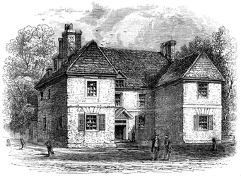 William Penns Haus, Philadelphia, Pennsylvania, spätes 17. - frühes 18. Jahrhundert, ca. 1880
