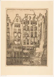 Grachtenhäuser an der Sint-Olofssteeg in Amsterdam