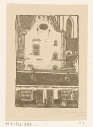 Häuser an der Sint-Bavokerk am Oude Groenmarkt in Haarlem