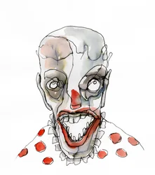Gruseliges Clown-Grinsen