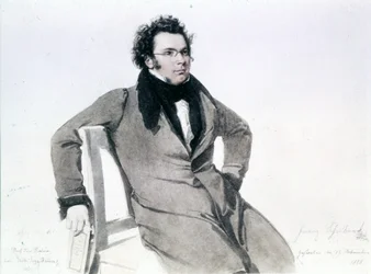 Franz Schubert (1797-1828), Aquarell von August Reider