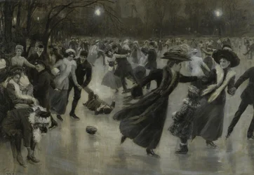 Party auf dem Eis, 1909