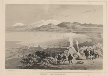 Hakodadi vom Telegraph Hill, 1855