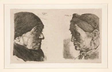 Ohne Titel [Studie von zwei Köpfen]