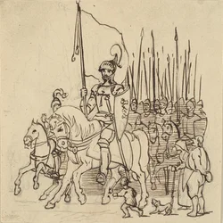 Holger Danske an der Spitze seiner Reiter