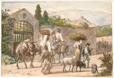 Bauern auf dem Weg nach Rom
