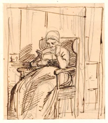 Lesende alte Dame