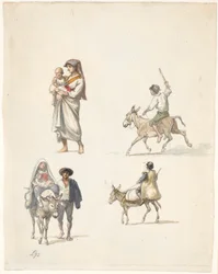 Reisende italienische Bauern