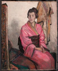 Dame im Kimono