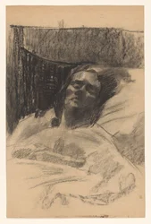 Frau von Wilhelmus Johannes Steenhoff, im Bett