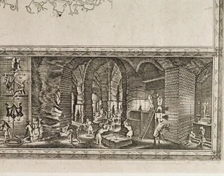 Die Salzminen von Wieliczka bei Krakau erzeugten etwa ein Drittel des Einkommens der polnischen Könige (Gravur)