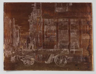 Alter Stadtteil von Amsterdam mit Wagen im Vordergrund