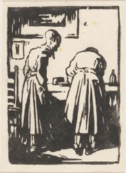 Zwei Frauen in einem Atelier