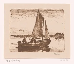 Mann in Segelboot